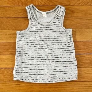 Childhoods Grey Black Paintbrush Dot Cotton Racerback Swell Tank Top 18-24